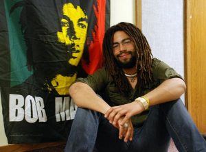 Zac Ellington '09 poses for a quick picture outside his room in Cleveland Hall. - Marfa Prokhorova