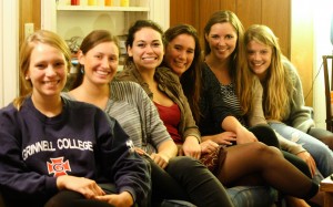 Brooke Yoder, Hannah Campos, Olivia Wilks, Kate Duran, Molly Wingfield and Becca Carter, all '12, are the residents of the Cougar Den, located at 1205 Broad Street. Photograph by Kathlyn Cabrera.