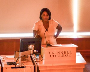 Director Dawn Porter discusses her film. Photograph by Eve Lyons-Berg