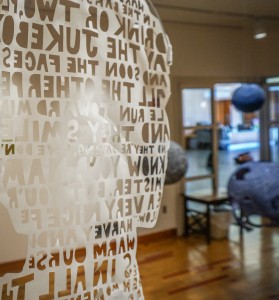 Elements of the new Re//Arrangement exhibit in Smith Gallery. Photos by Eric Mistry.