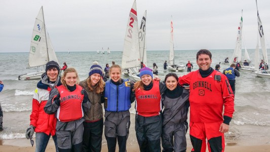 Grinnell’s Sailing Club at their race in Chicago. Photo contributed.