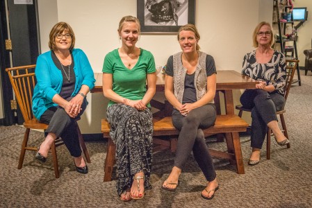 Trudy Magurshak, Beth Gallegas, Stacy Kuiper and Libby Hoel are the new SHACS staff members. Photo by Chris Lee.