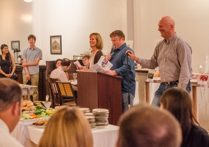 Attendees of the auction were able to bid on various talents and products Monday night.
