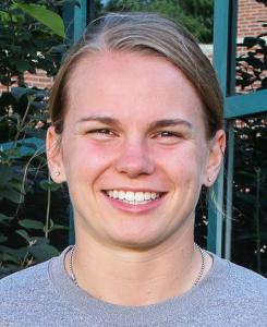 Jordan Young ’14 works as an assistant coach for the women’s soccer team . Photo contributed. 