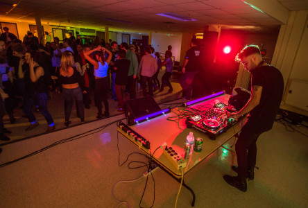 Students enjoyed the electronic house music brought to campus in the first concert of the semester. Photo by John Brady