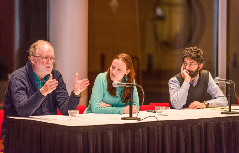 Speakers in JRC 101 brought together multiple perceptives on religion and the environment. Photo by Chris Lee