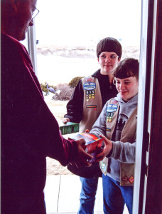The Girl Scouts deliever cookies in person to those who order  from them personally. Contributed Photo.