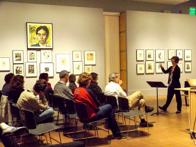 Professor Abby Aresty led a meditation workshop last Wednesday, Feb. 11. Photo by Rae Kuhlman