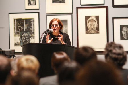 Roberta Smith ’69, an art critic for the New York Times, was a keynote speaker in the symposium. Photo by Aaron Juarez