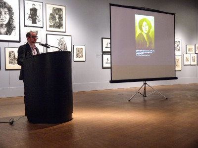 Russell Lord discussed the Gordon Parks’ photography exhibit last Monday, Feb. 9. Photo by Leina’ala Voss   