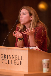 Kari Lydersen, a Chicago journalist and author, analyzed Chicago Mayor Rahm Emanuel. Photo by Chris Lee.