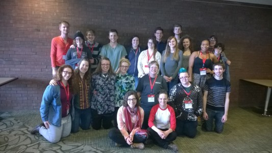 Grinnellians at the Midwest Bisexual Lesbian Gay Transgender Ally College Conference. Photo contributed 