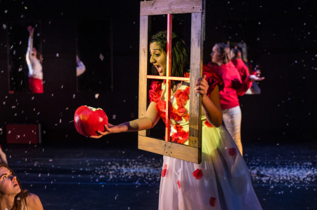 Miller's performance reframed fairy tales through dance and song. Photo by John Brady