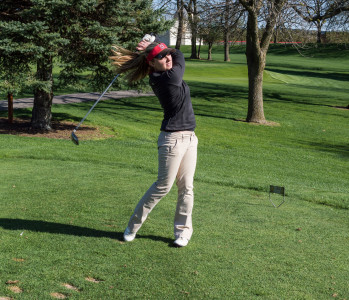 Hailey Speck ’15 led the Pioneers with a 175 at Wartburg. Photo by Jun Taek Lee