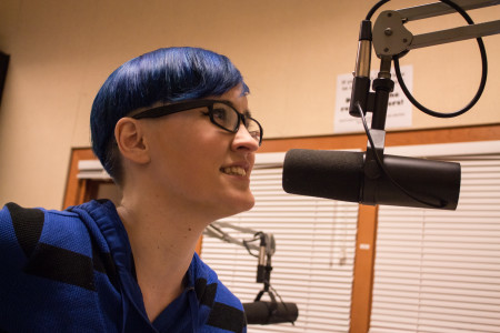 Amanda Magyar ’17 showcases queer artists every Wednesday night on KDIC. Photo by Jeff Li