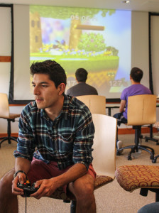 Carlos Ortiz Campo ’17 competes in the video game tournament hosted by Questbridge last Saturday. Photo contributed 