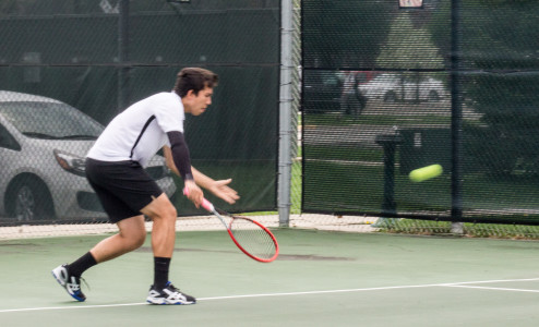 Tommy Pitcher ’17 has been one of the Pioneers’ best doubles players the past two seasons. Photo by Jeff Li