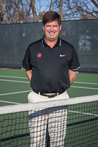 Andy Hamilton ’85 coaches men’s and women’s tennis.    Photo by Sarah Ruiz
