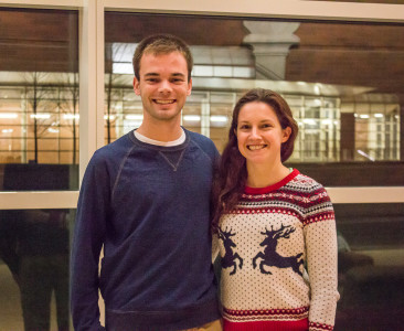 John Gallagher ’17 and Maddy Pesch ’16 hope to raise awareness on sports teams about inclusion.  Sarah Ruiz