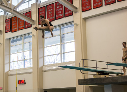  The men’s and women’s swimming and diving teams will look to defend their Conference titles.  Photo by Jeff Li