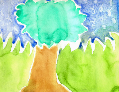 Mason recommended that Pyzik watch tutorial videos to inspire her watercolors. Contributed photo