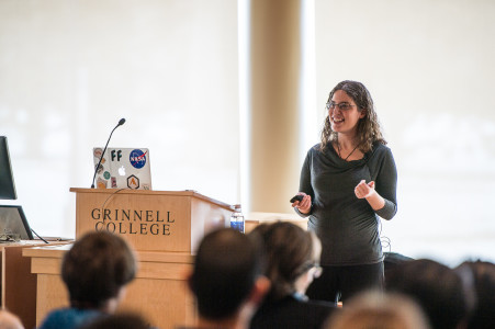 Hilary Mason ’00 spoke about her work in computer science on Thursday. Photo by John Brady