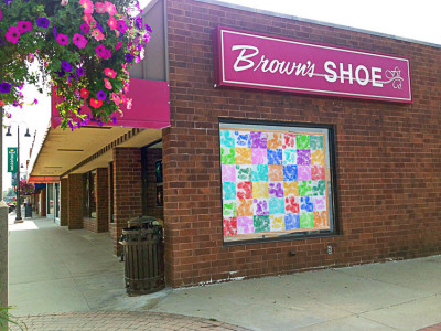The new artwork will go up in a window at Brown's Shoe Fit. Photo contributed.