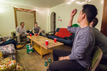 The Grinnell beer die league is in the midst of its third season of competition.  Photo by Misha Gelnarova