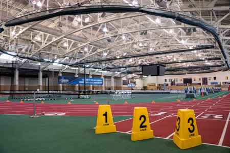The Fieldhouse is a state of the art facility, and a major reason Grinnell was chosen to host Nationals.  Photo by Jonathan Gilmour.   