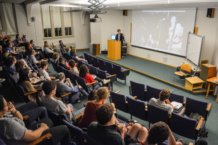 Spillman was able to share insight from his experiences as both an editor and memoir writer. Photo by Minh Tran. 