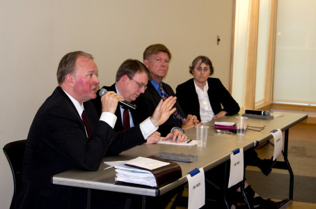 Tom Fiegen spoke on issues concerning Iowans during Thursday’s forum. Photo by Michael Cummings.