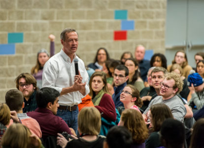 Martin O'Malley previously visited Grinnell in January 2016. Photo by John Brady.