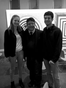 Astin poses with Louise Carhart '17 and Spencer Pajk '17. Photo contributed.