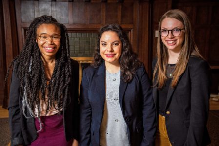 Anita Dewitt, Bailey Dann and Rachel Aaronson serve on this year's SGA executive cabinet. Photo contributed.