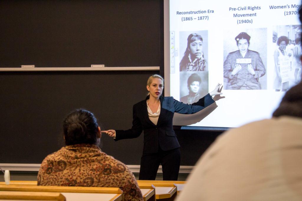 Heldman's Thursday talk detailed anti-rape movements throughout the years. Photo by Helena Gruensteidl.