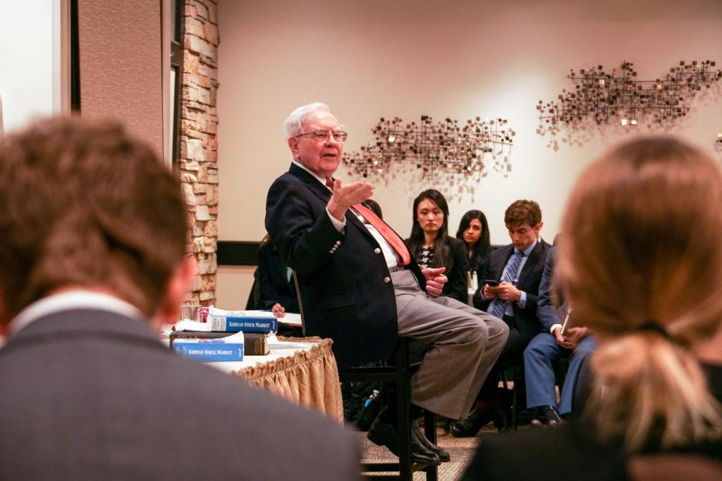 Buffett's special relationship with Grinnell is rooted in his longtime friendship with Joe Fosenfield '25. Photo Contributed.