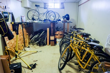 The Campus Bikes workshop located in Clark Pit. Photo by Mary Zheng.