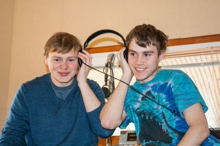 The bros in the studio. Photo by Tela Ebersole.